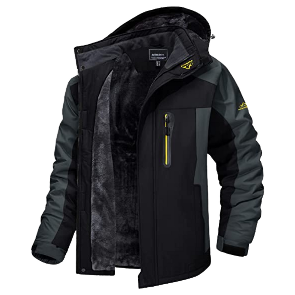 Quique | Chaqueta Softshell Impermeable Hombre con Forro Polar Capucha
