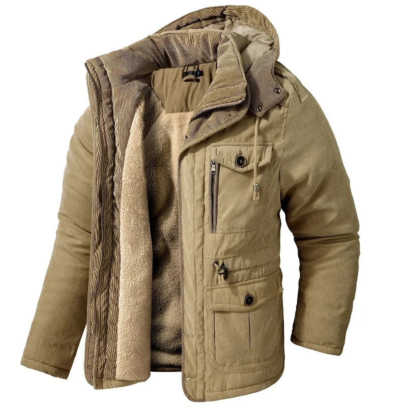 Tobías | Puffer Jacket Hombre con Capucha Forro Polar Interior