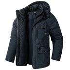 Tobías | Puffer Jacket Hombre con Capucha Forro Polar Interior