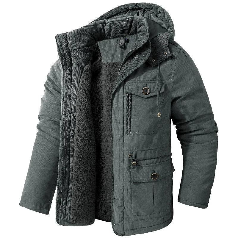 Tobías | Puffer Jacket Hombre con Capucha Forro Polar Interior