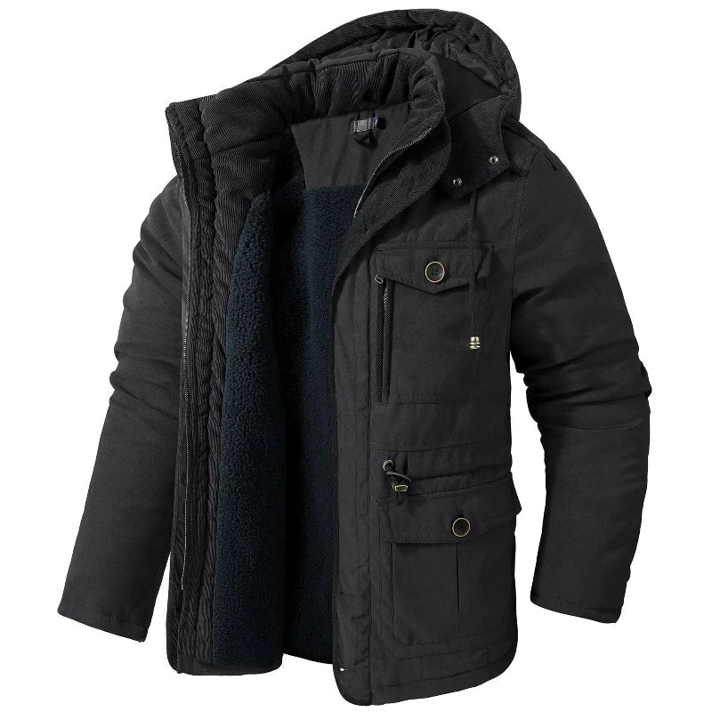 Tobías | Puffer Jacket Hombre con Capucha Forro Polar Interior