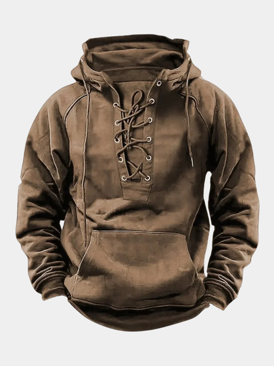 Nico | Sudadera Oversize con Capucha Hombre Cordones Bolsillo Canguro