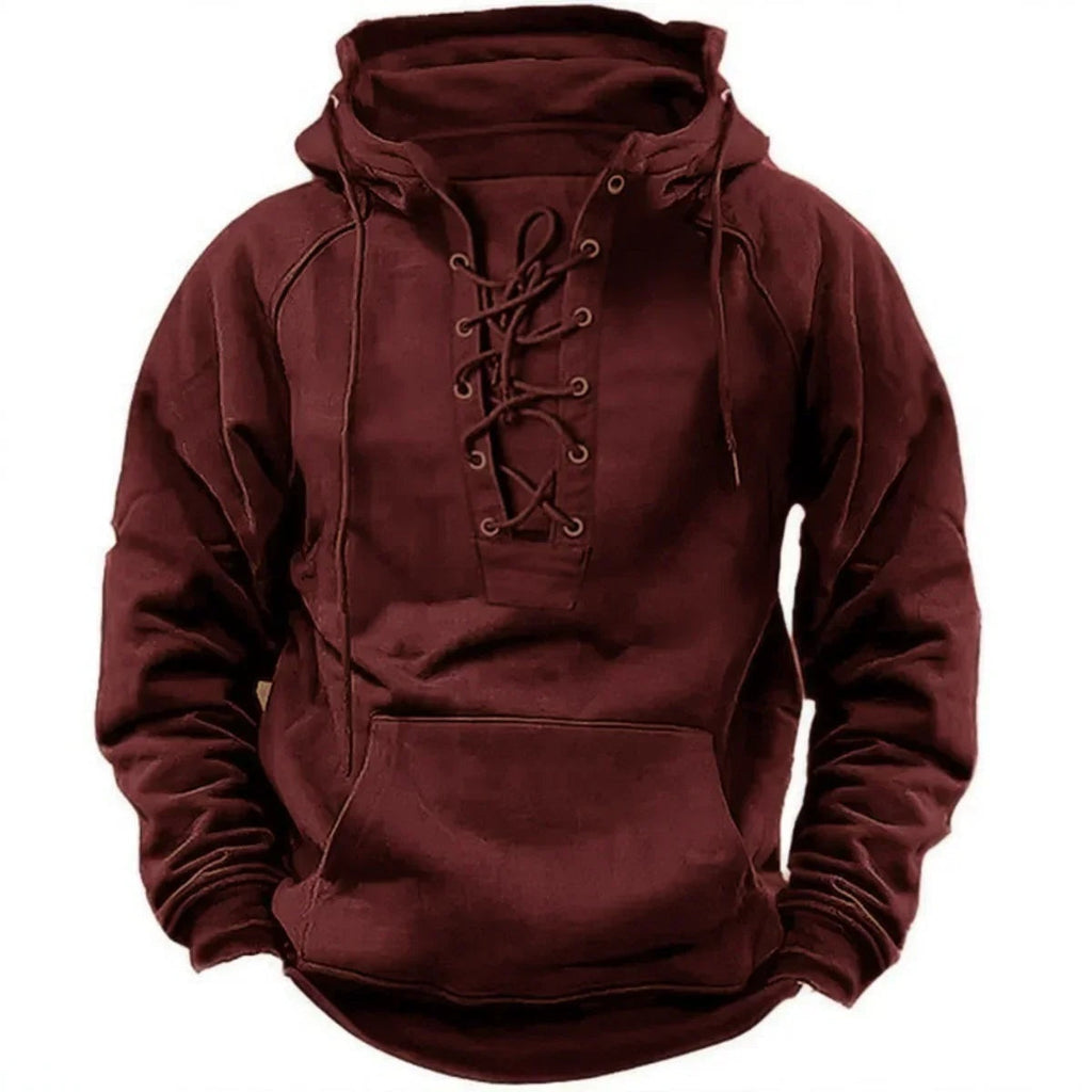 Nico | Sudadera Oversize con Capucha Hombre Cordones Bolsillo Canguro