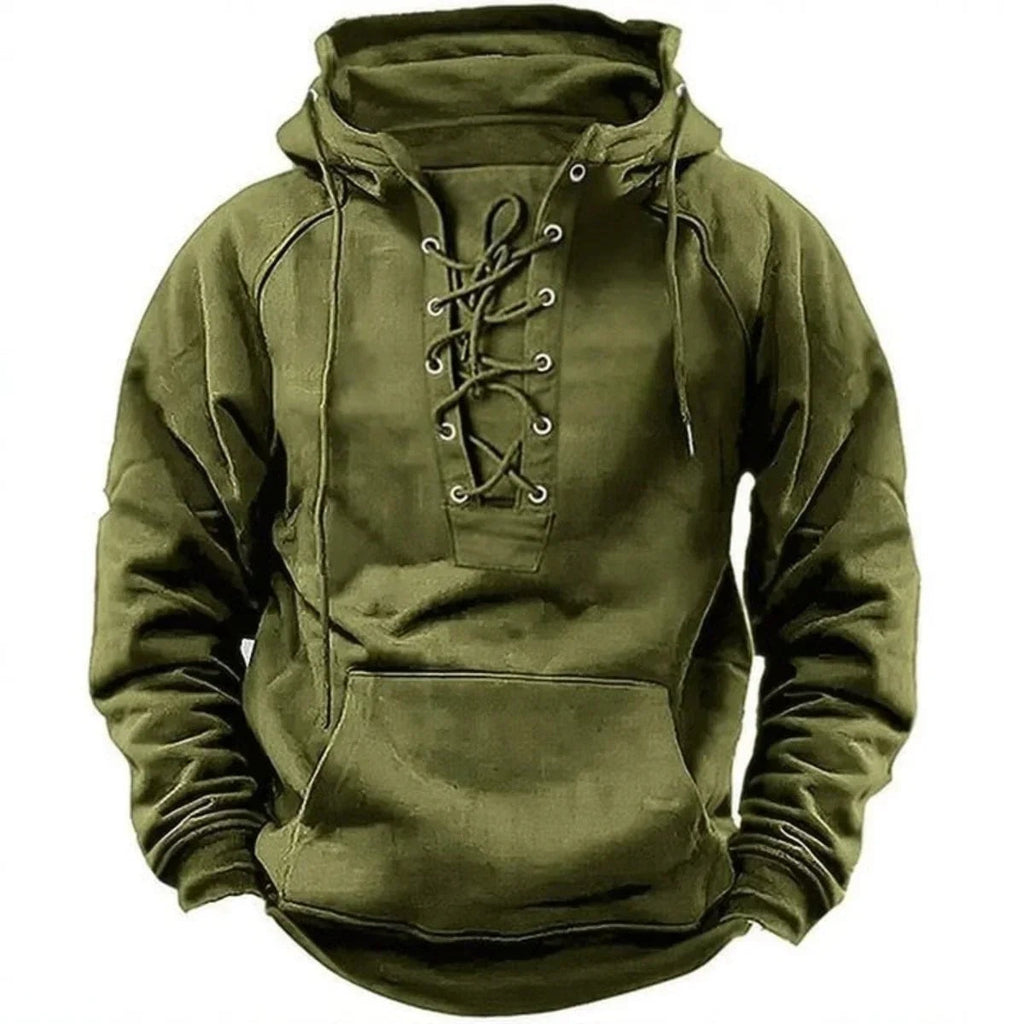 Nico | Sudadera Oversize con Capucha Hombre Cordones Bolsillo Canguro