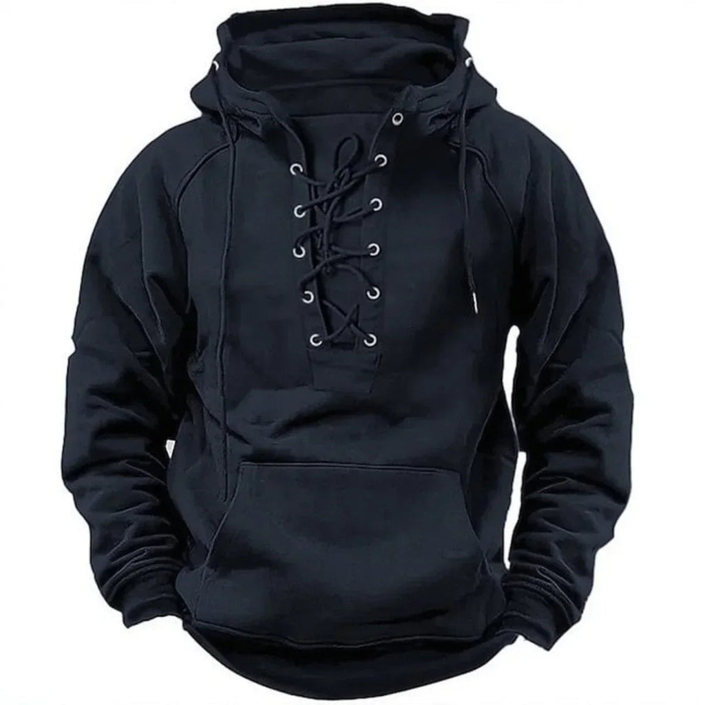 Nico | Sudadera Oversize con Capucha Hombre Cordones Bolsillo Canguro