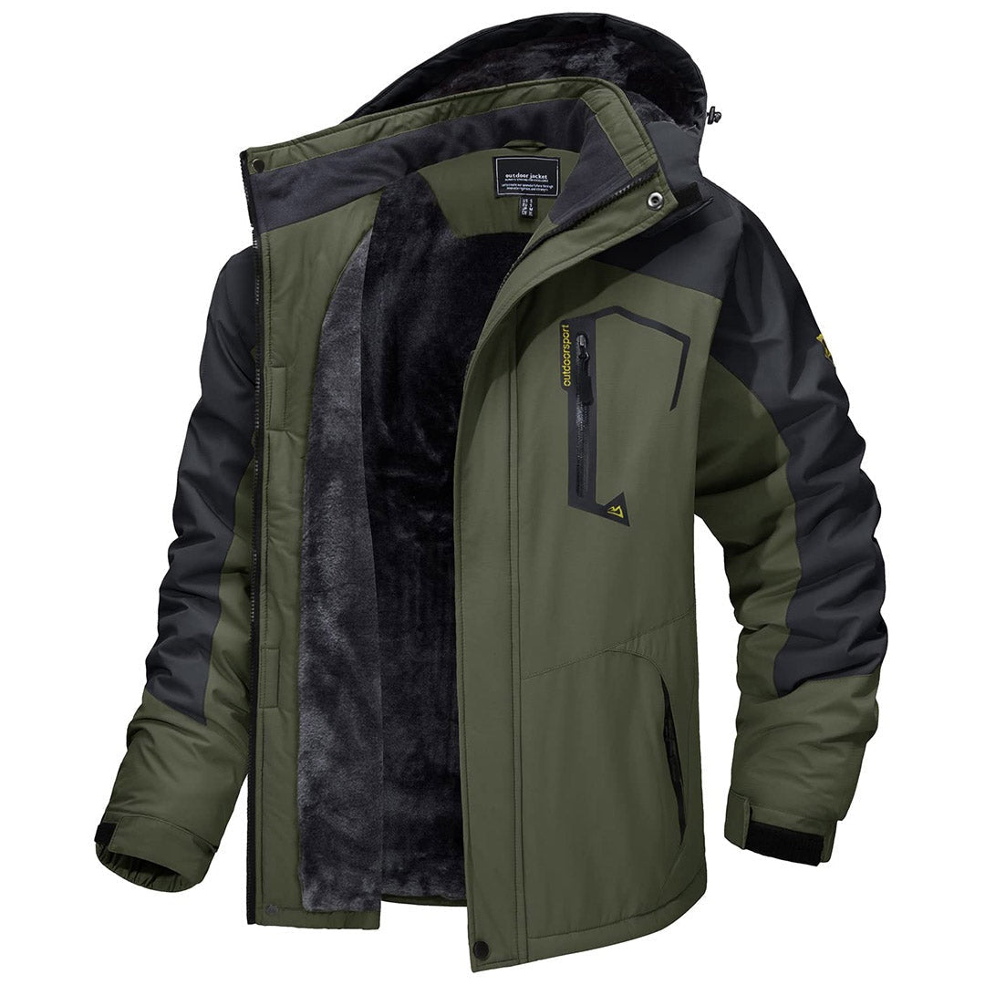 Sixto | Anorak Hombre Impermeable Forrado con Capucha
