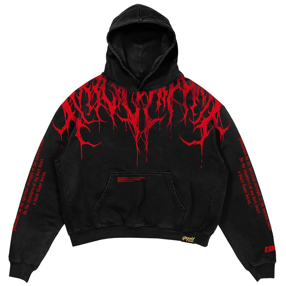 Rodrigo | Sudadera Oversize con Capucha Hombre Estampado Gótico