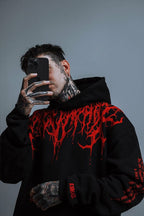 Rodrigo | Sudadera Oversize con Capucha Hombre Estampado Gótico