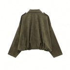Natalia | Chaqueta de Ante Mujer Oversize Cremallera