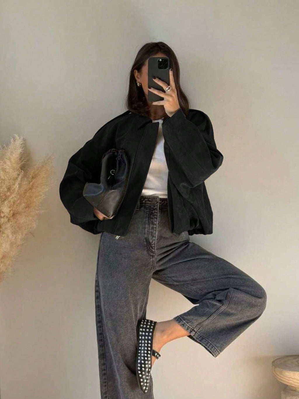 Natalia | Chaqueta de Ante Mujer Oversize Cremallera