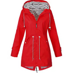 Ariadna | Chubasquero Impermeable Mujer con Capucha Cintura Ajustable