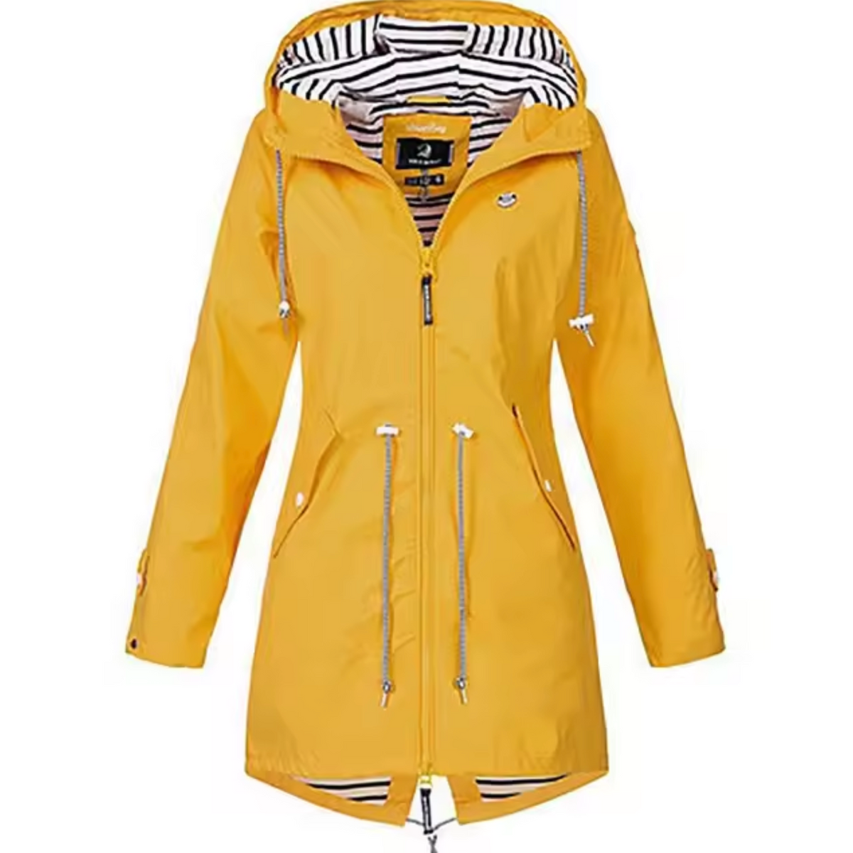Ariadna | Chubasquero Impermeable Mujer con Capucha Cintura Ajustable