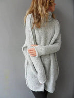 Sara | Jersey de Punto Oversize Mujer Cuello Alto Manga Larga