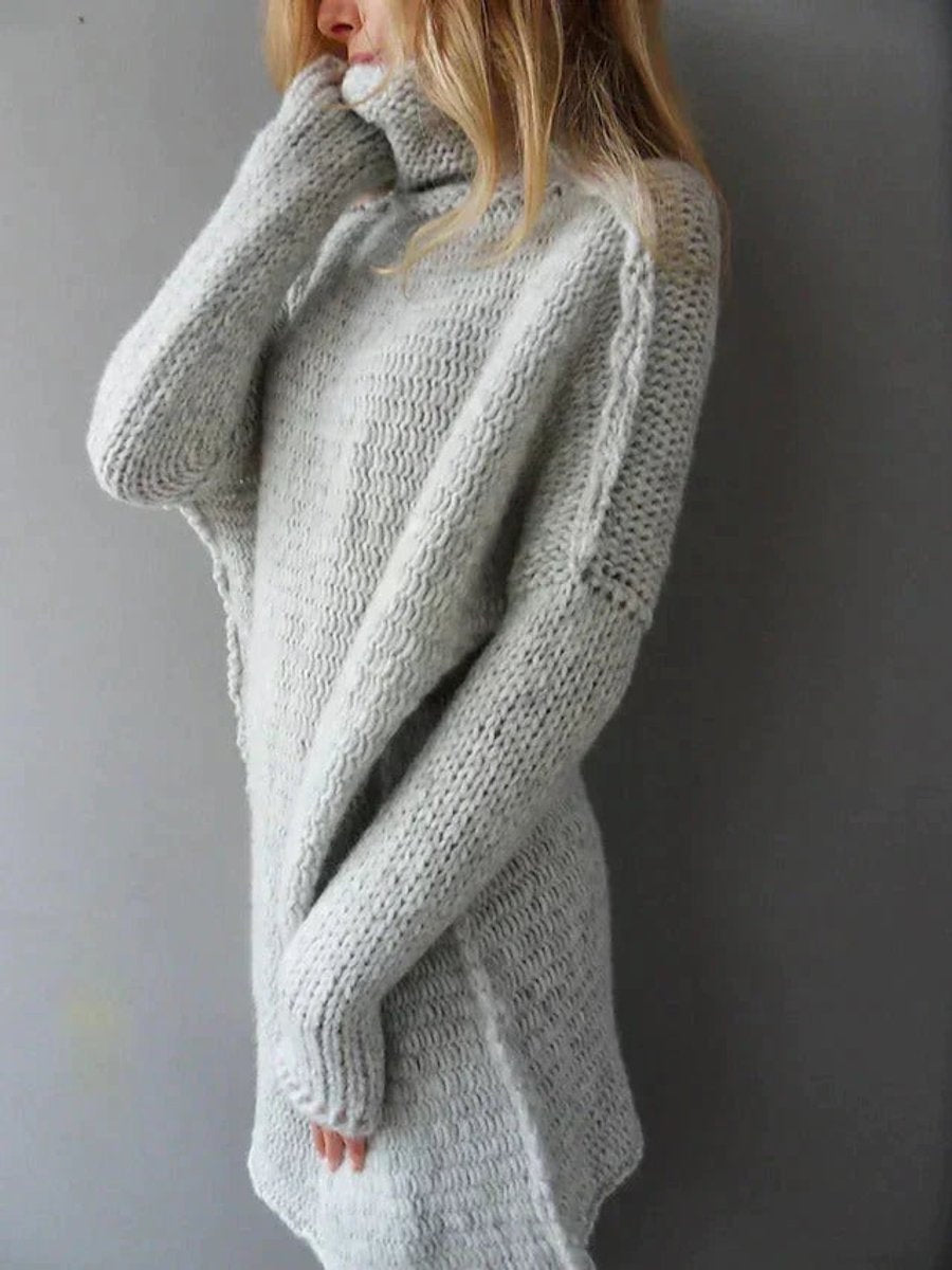 Sara | Jersey de Punto Oversize Mujer Cuello Alto Manga Larga