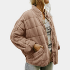 Aurora | Chaqueta Acolchada Bomber Mujer Cuello Mao Cremallera