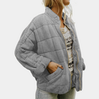 Aurora | Chaqueta Acolchada Bomber Mujer Cuello Mao Cremallera