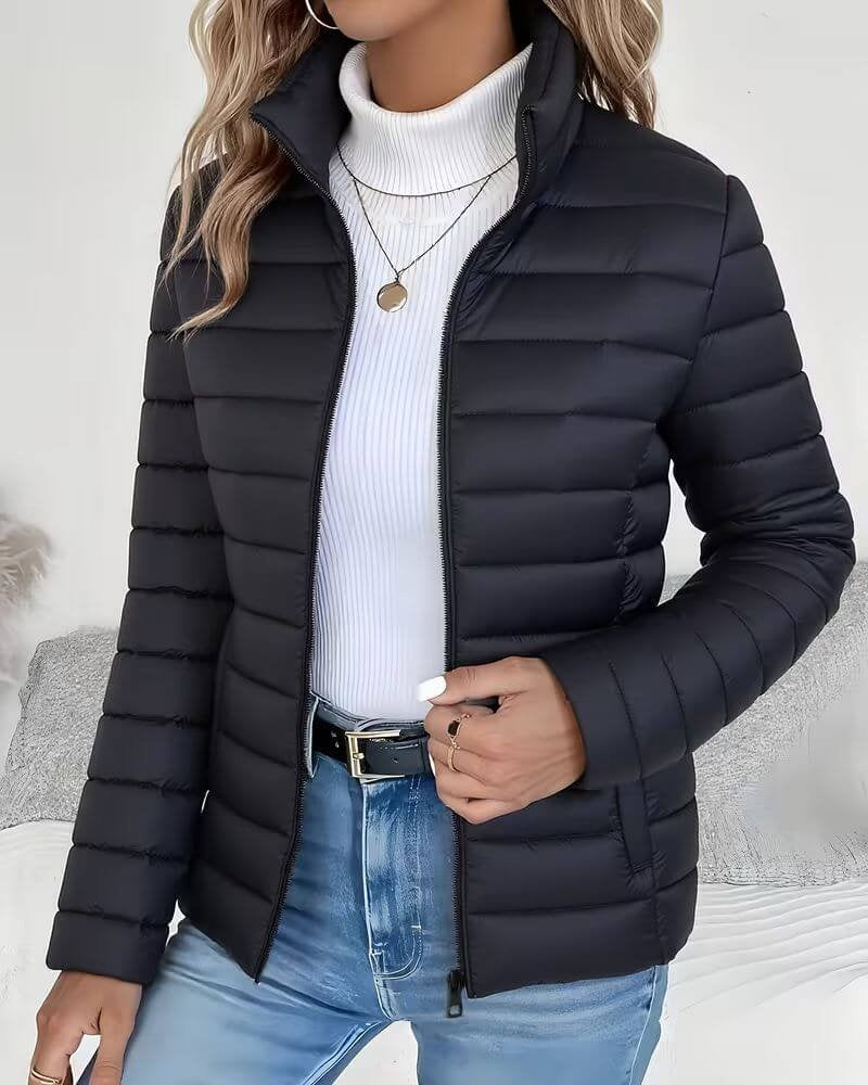 Estrella | Chaqueta Acolchada Puffer Jacket Mujer Cuello Alto Cremallera