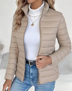 Estrella | Chaqueta Acolchada Puffer Jacket Mujer Cuello Alto Cremallera