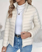 Estrella | Chaqueta Acolchada Puffer Jacket Mujer Cuello Alto Cremallera