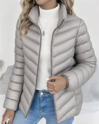 Estrella | Chaqueta Acolchada Puffer Jacket Mujer Cuello Alto Cremallera