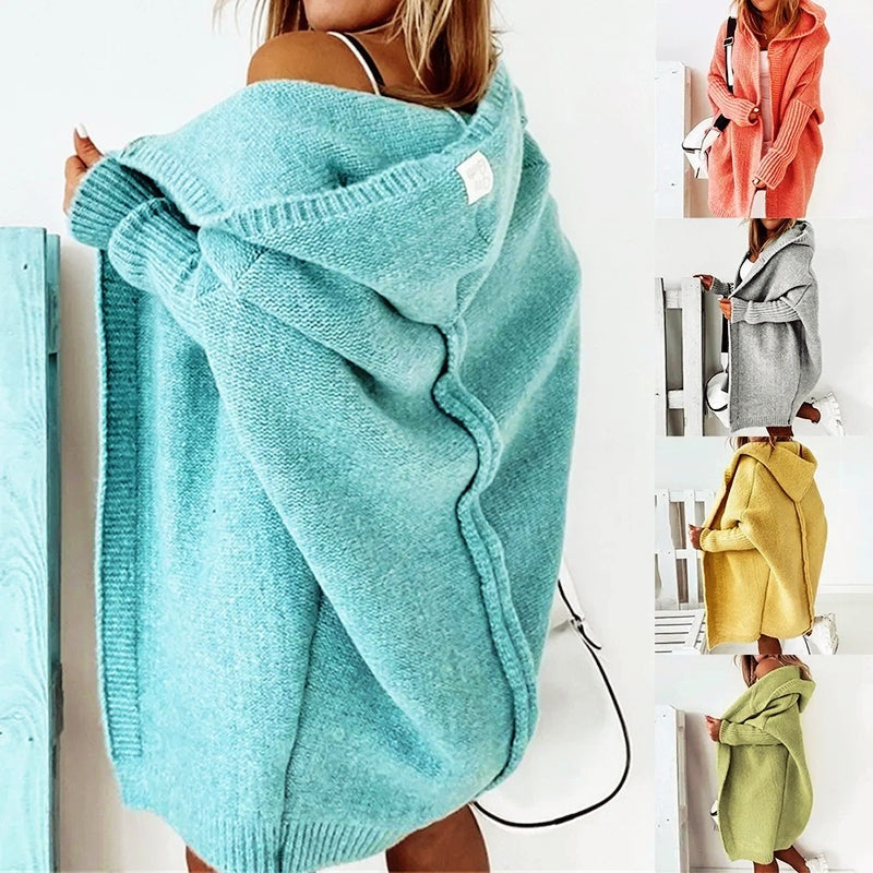 Vera | Jersey de Punto Oversize Mujer con Capucha