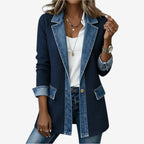 Marina | Chaqueta Vaquera de Punto Combinada de Verano Mujer