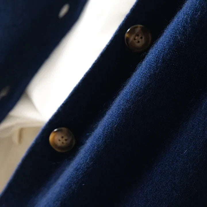 Natalia | Jersey Fino de Lana Mujer Cuello Medio con Botones