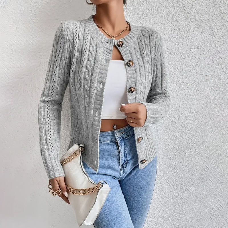 Fátima | Chaqueta de Punto Mujer Manga Larga Botones