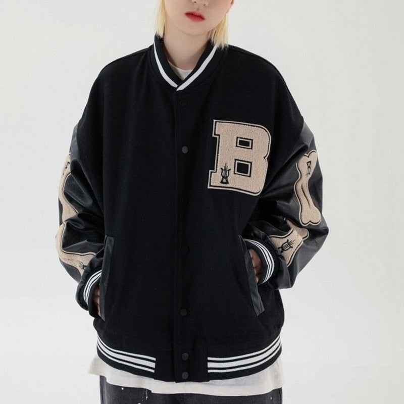 Soledad | Varsity Jacket Mujer Bordada Corta