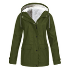Almudena | Chubasquero Impermeable con Forro Mujer Capucha Ajustable