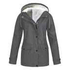 Almudena | Chubasquero Impermeable con Forro Mujer Capucha Ajustable
