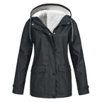 Almudena | Chubasquero Impermeable con Forro Mujer Capucha Ajustable