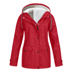 Almudena | Chubasquero Impermeable con Forro Mujer Capucha Ajustable