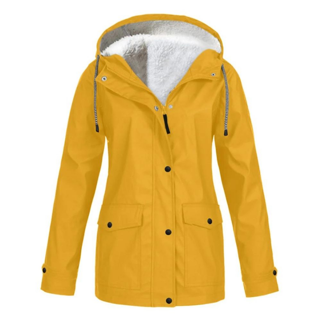 Almudena | Chubasquero Impermeable con Forro Mujer Capucha Ajustable