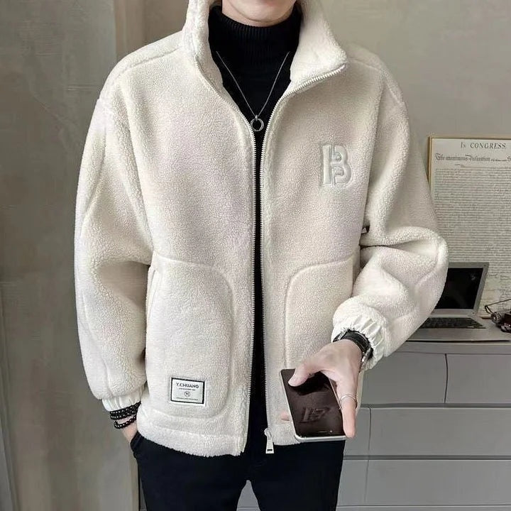 Nahuel | Chaqueta de Borreguito Hombre Invierno con Capucha Cremallera