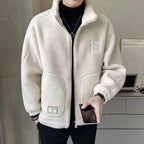 Nahuel | Chaqueta de Borreguito Hombre Invierno con Capucha Cremallera