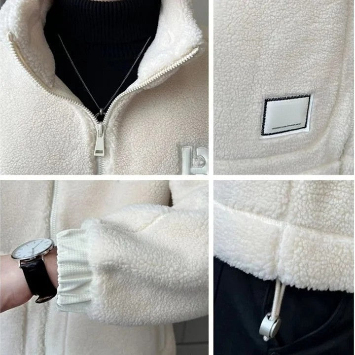 Nahuel | Chaqueta de Borreguito Hombre Invierno con Capucha Cremallera