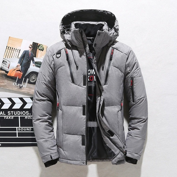 Ezequiel | Chaqueta de Plumas Hombre con Capucha Múltiples Bolsillos