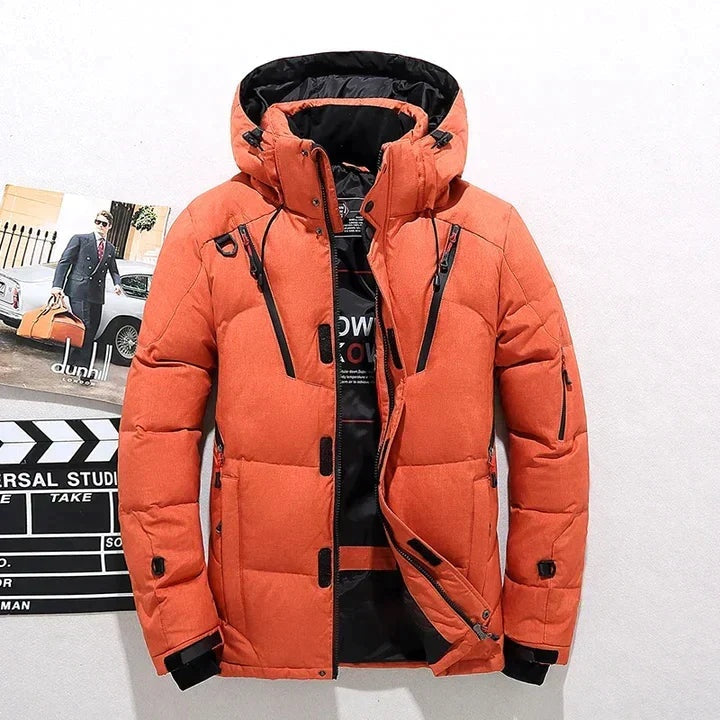 Ezequiel | Chaqueta de Plumas Hombre con Capucha Múltiples Bolsillos