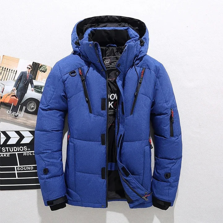 Ezequiel | Chaqueta de Plumas Hombre con Capucha Múltiples Bolsillos