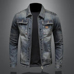 Guido | Chaqueta Vaquera Hombre Vintage Cremallera Doble