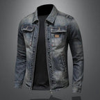 Guido | Chaqueta Vaquera Hombre Vintage Cremallera Doble