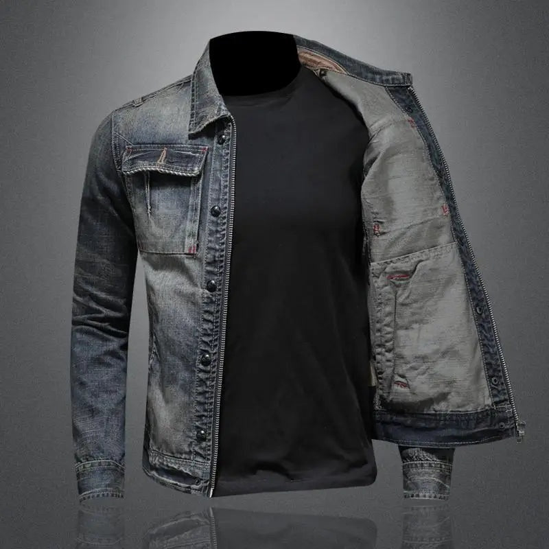 Wagner | Chaqueta Vaquera Hombre Vintage Multibolsillos