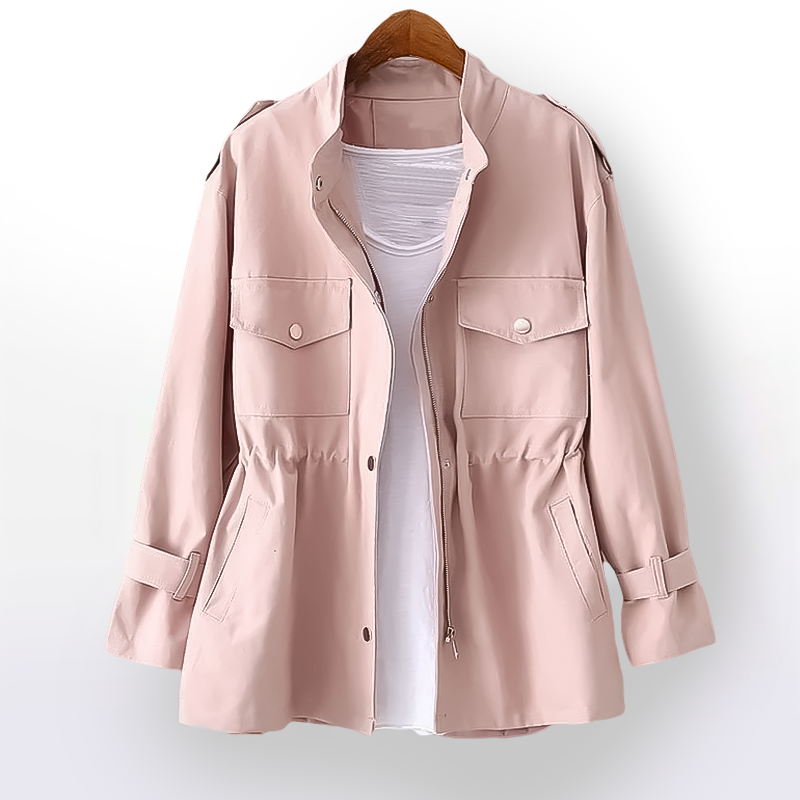 Clarisa | Chaqueta Militar Corta Mujer Cintura Ajustable