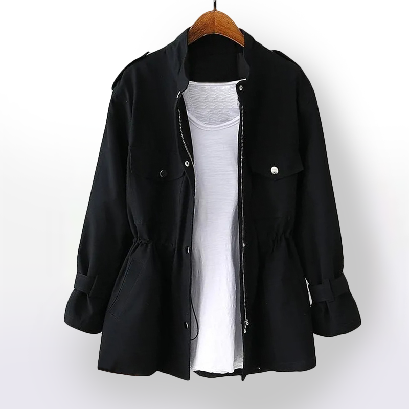 Clarisa | Chaqueta Militar Corta Mujer Cintura Ajustable
