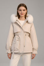 Vega | Parka Acolchada Mujer con Capucha Piel Cordón Ajustable