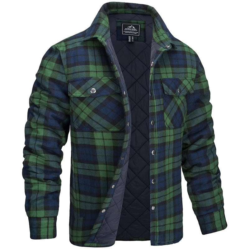 Ramiro | Camisa Chaqueta de Franela Acolchada Hombre Cuadros