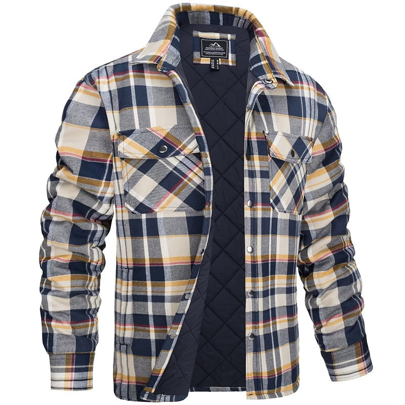 Ramiro | Camisa Chaqueta de Franela Acolchada Hombre Cuadros