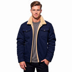 Cristobal | Chaqueta Militar Hombre Forro Borreguito Bolsillos
