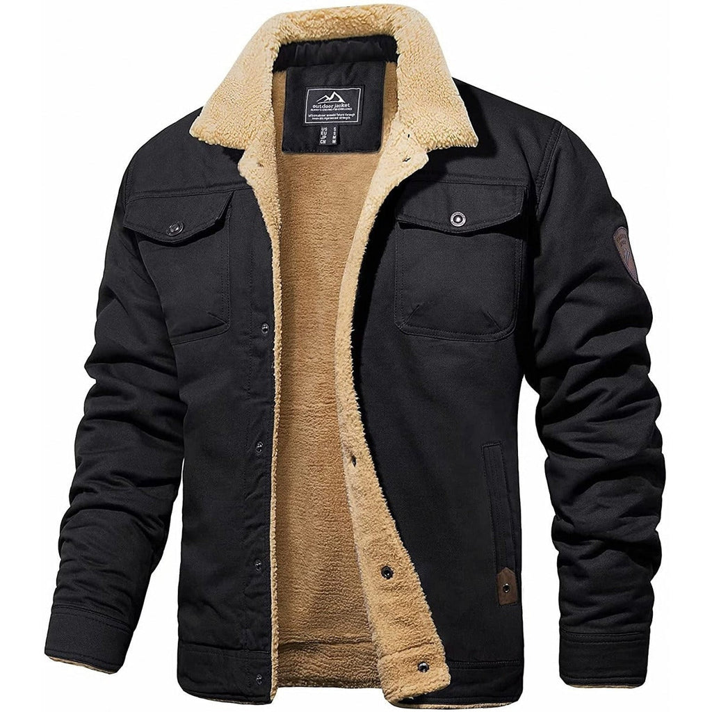 Cristobal | Chaqueta Militar Hombre Forro Borreguito Bolsillos